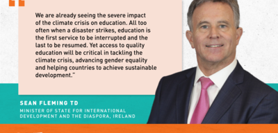 Climate appeal quote card from Ireland