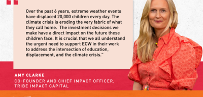 Climate appeal quote card from Amy Clarke