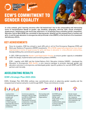 ECW's Commitment to Gender Equality Factsheet
