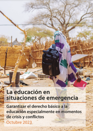 Cover of EiE Policy Brief from Spanish CSOs