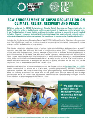 Cover of ECW Endorsement of COP28 Declaration