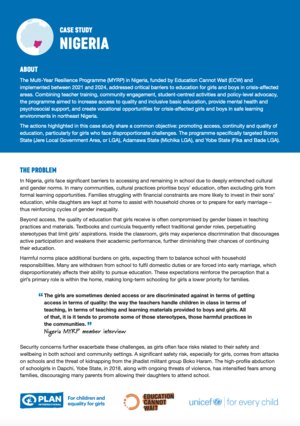 PLAN – Nigeria Case Study Cover