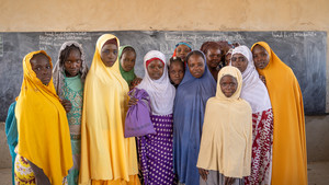 Girls' Club members in the Dar Es Salam camp. © Irene Galera/JRS Chad
