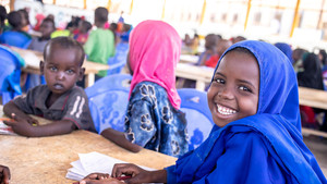 Children at a school in Somalia