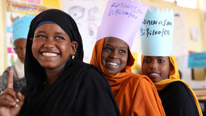 Children in Ethiopia smile
