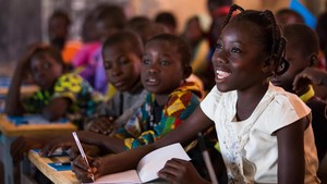 Child attending school