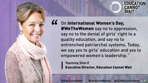 Quote card of ECW's Executive Director Yasmine Sherif