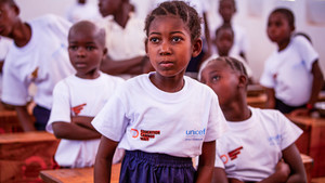 Girl attending class