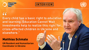 Matthias Schmale, United Nations Resident and Humanitarian Coordinator in Ukraine, quote card