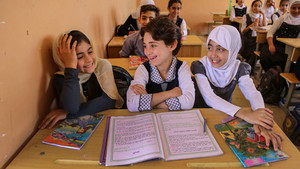 Girls learning in Iraq.
