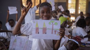school girl in burkina faso