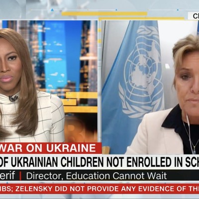 Zain Asher and Yasmine Sherif on screen