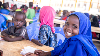 Children at a school in Somalia