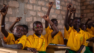 Child attending school