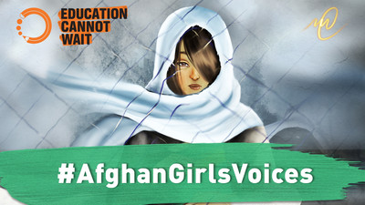 Illustration representing Afghan girls