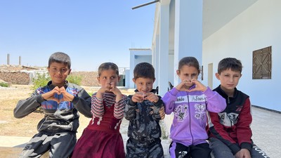 Young children form the early childhood education centre in Tal Aran.