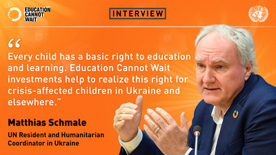 Matthias Schmale, United Nations Resident and Humanitarian Coordinator in Ukraine, quote card