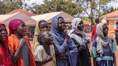Sudanese refugee girls in Uganda