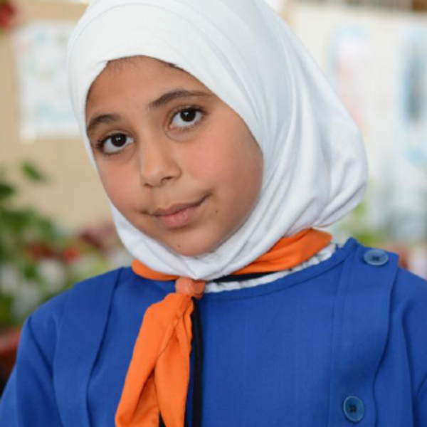 Girl attending class