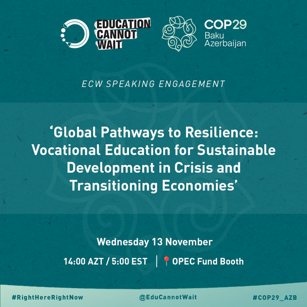 Flyer of ECW's event at COP