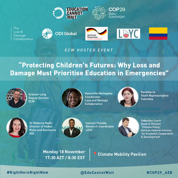 Flyer of ECW's event at COP