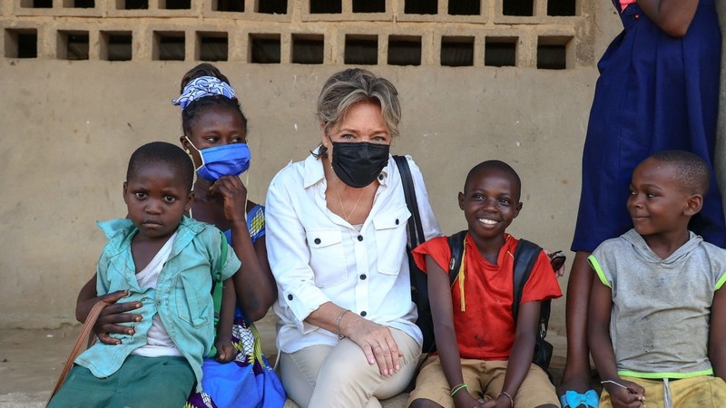 Yasmine Sherif in the field.