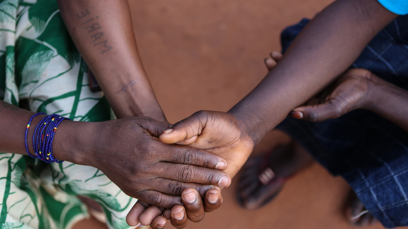 People holding hands