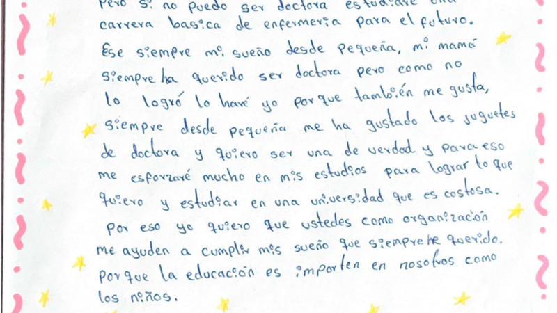 Gabriela's letter
