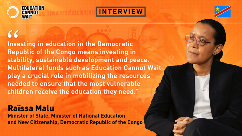 Quote card of Raïssa Malu is Minister of State, Minister of National Education and New Citizenship for the DRC