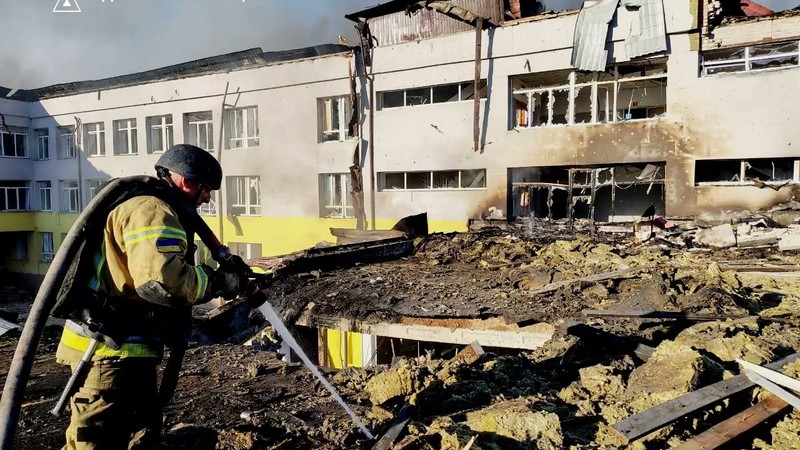 Ukrainian School attacked.