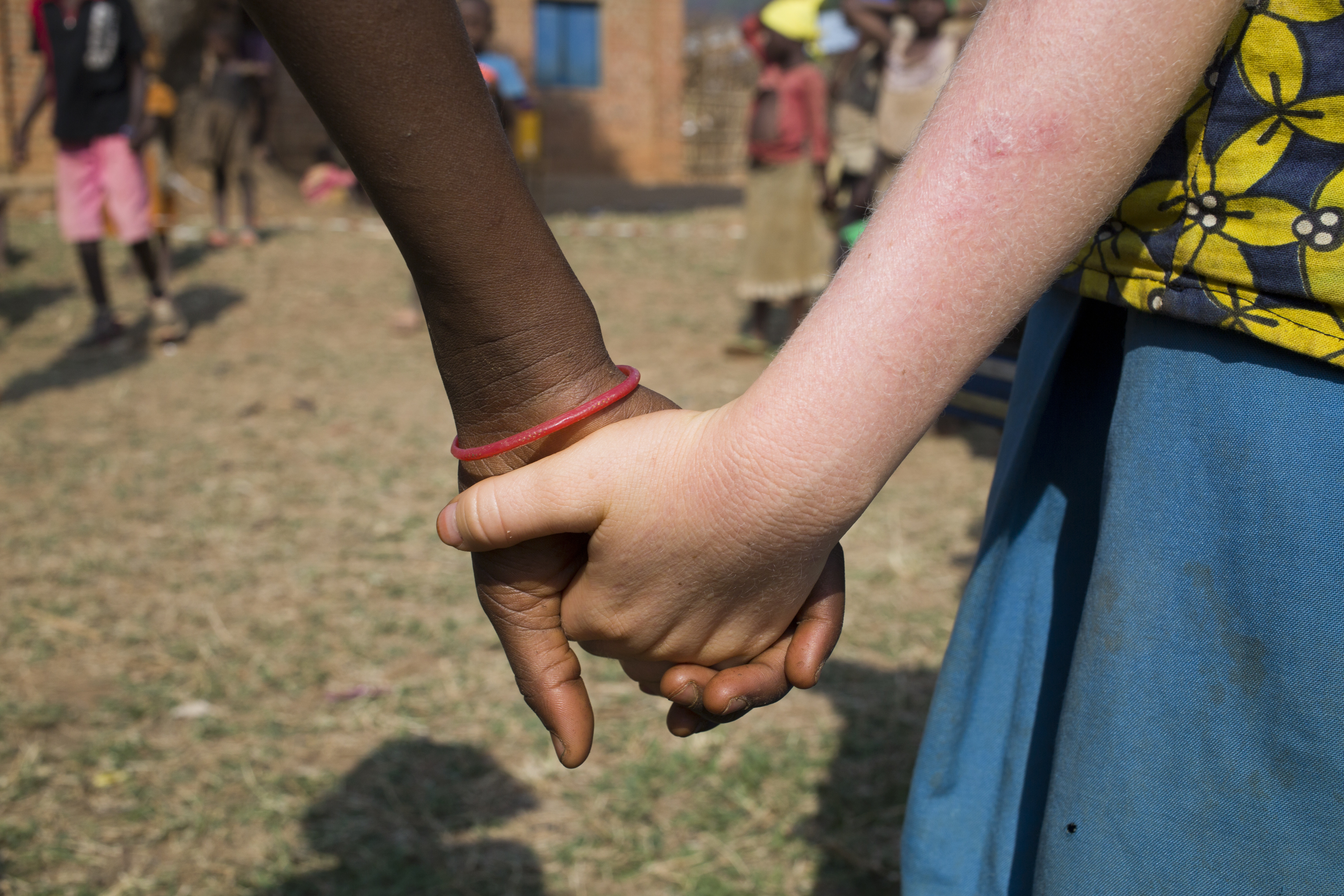 Children holding hands