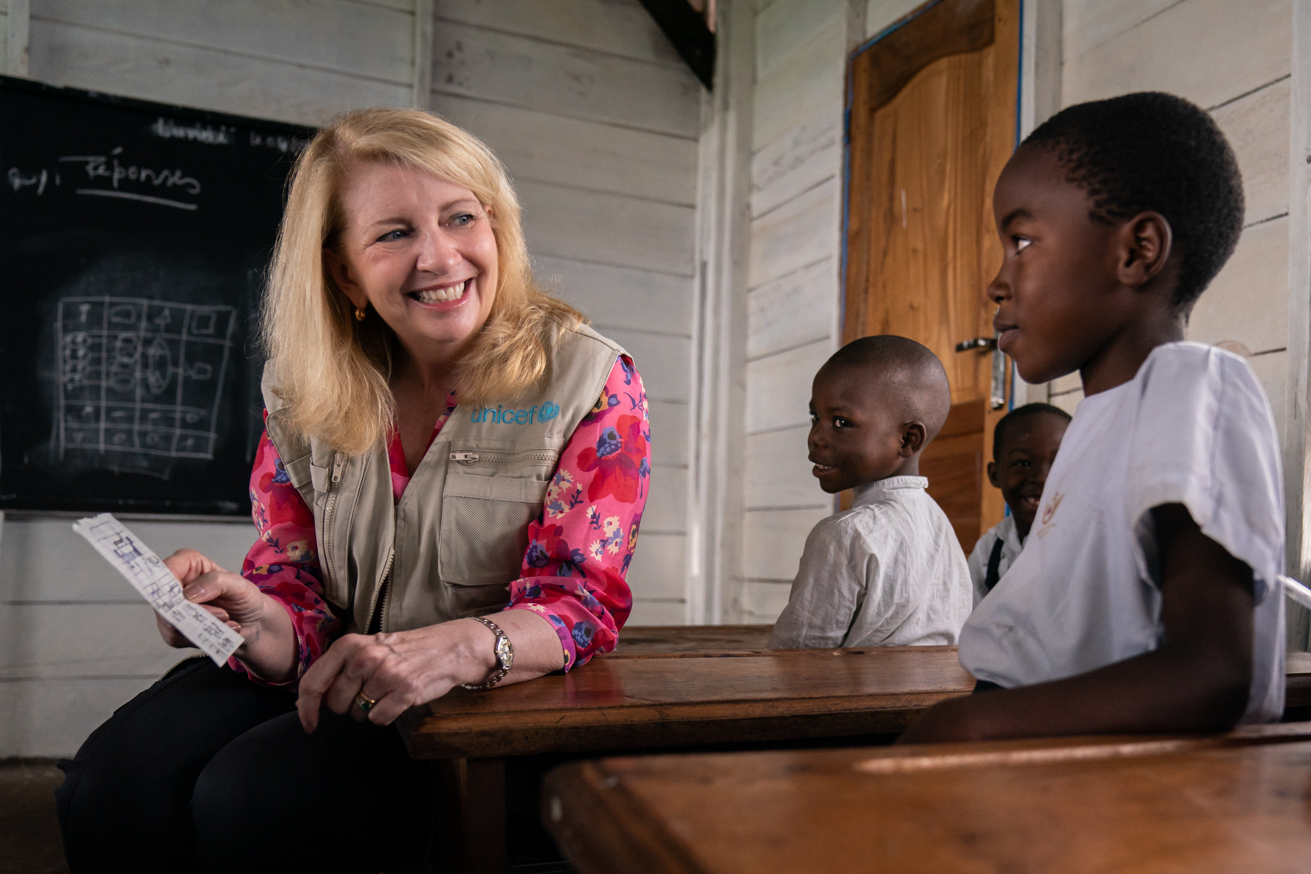 Meeting with students in DRC.
