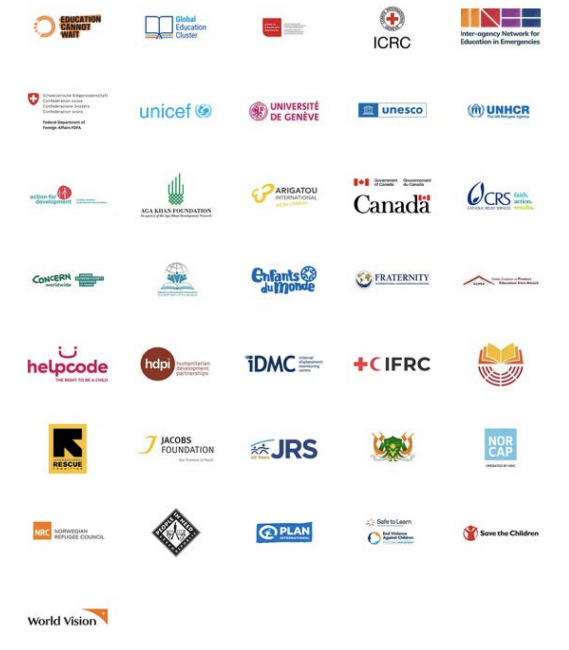 Logos of those who signed Geneva Hub Statement