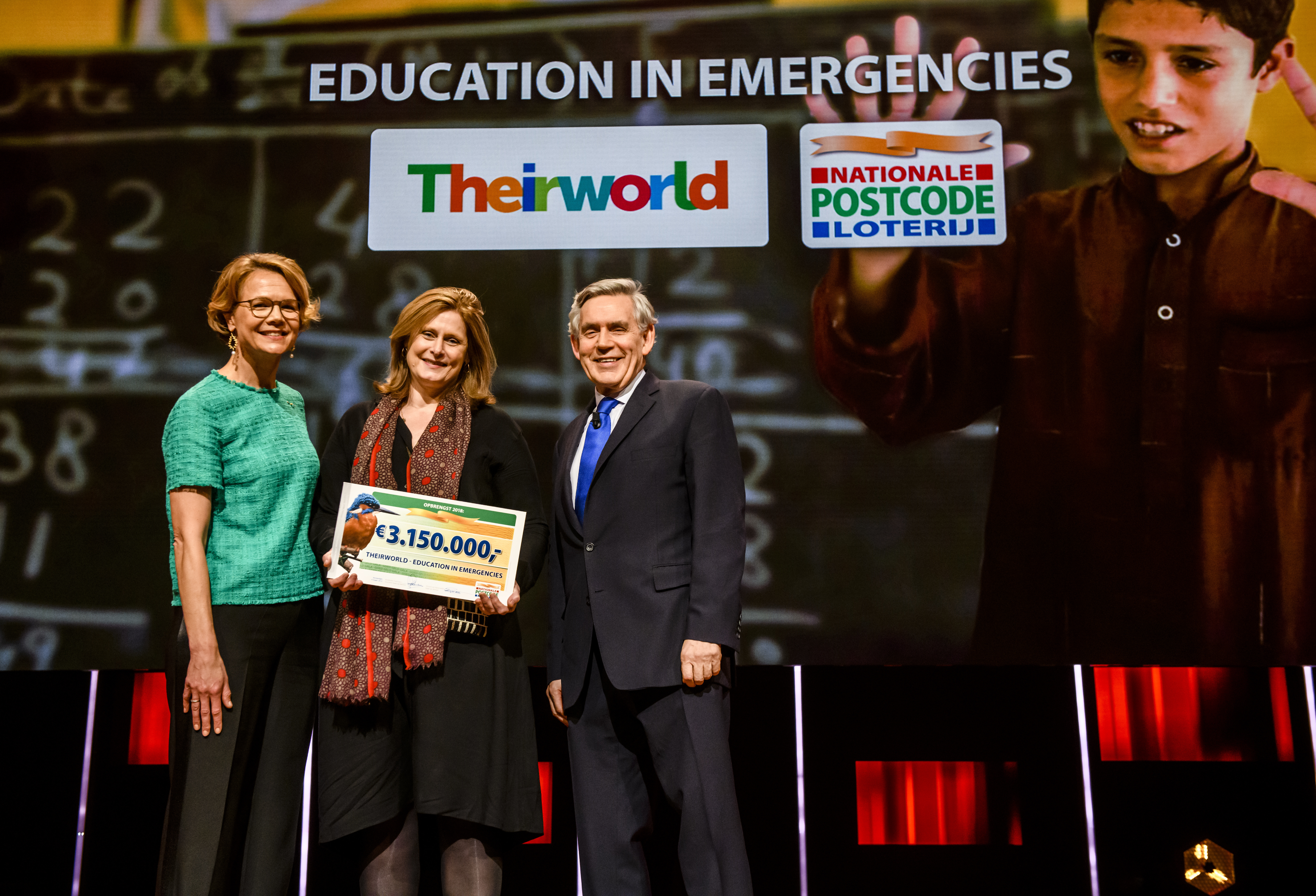 Postcode Lottery Group CEO with Gordon and Sarah Brown