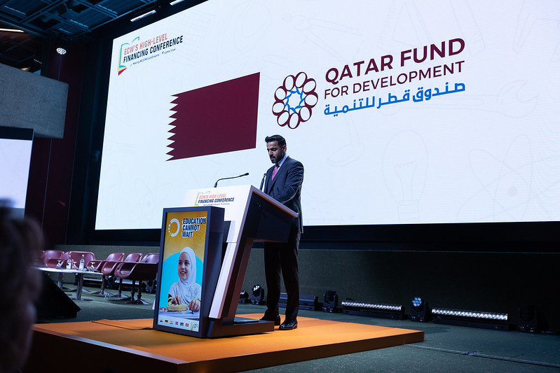 Mr. Al-Kuwari speaking at ECW's HLFC.