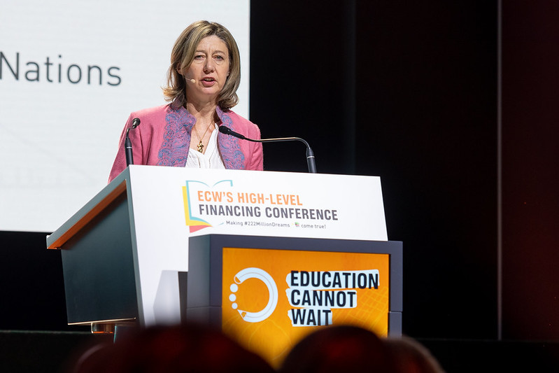 Christina Lamb speaking at ECW's HLFC