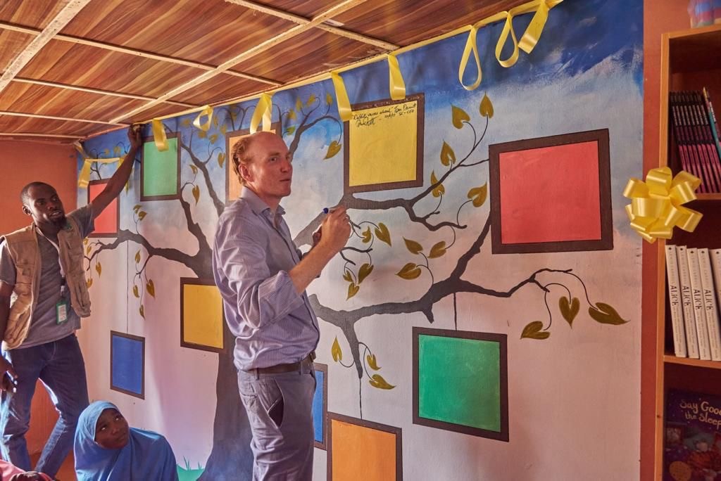 Tom Dannatt at a classroom